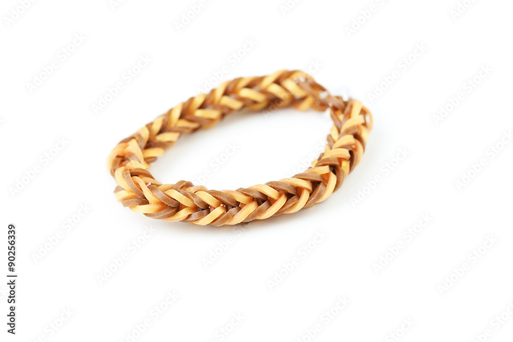 Obraz premium Colorful rubber band bracelet isolated on white