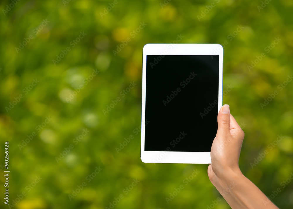 Concept of internet and communication. blank empty tablet comput Concept of internet and communication. blank empty tablet comput