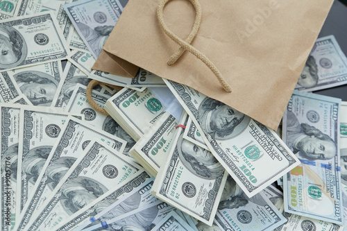 a lot of money out of a paper bag