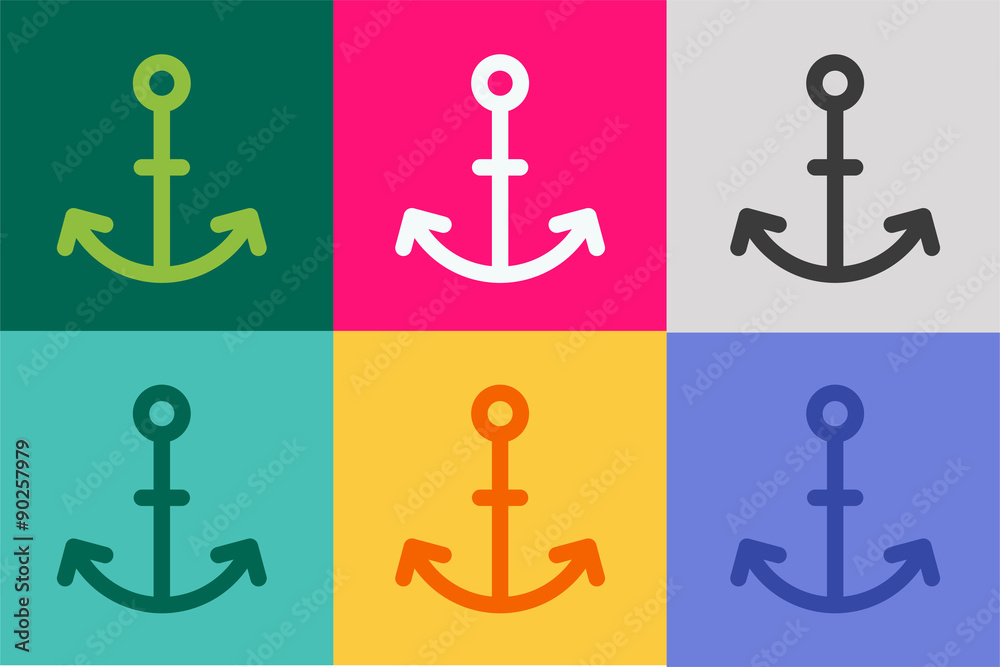 Anchor vector logo icon. Sea, sailor symbols Anchor vector logo icon. Sea, sailor symbols