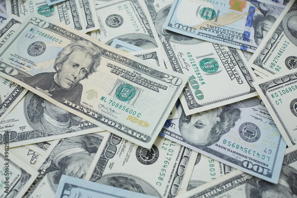 banknotes to twenty and one hundred USD banknotes to twenty and one hundred USD