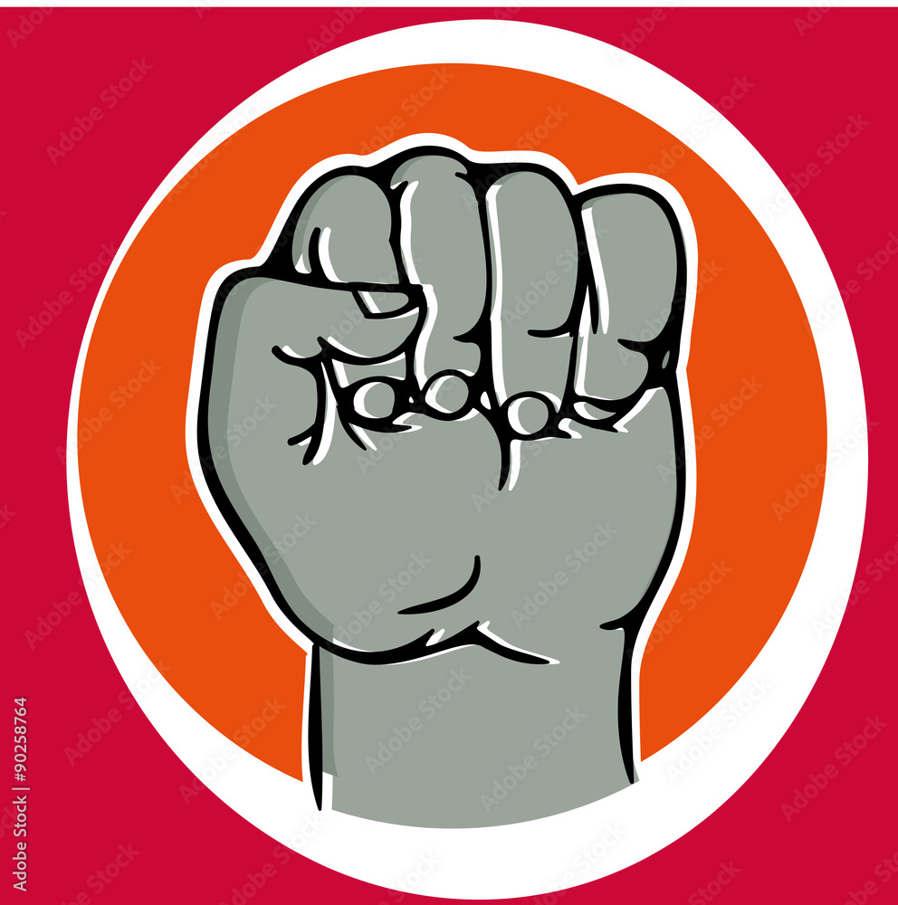 Hand clenched in a fist. Hand clenched in a fist.