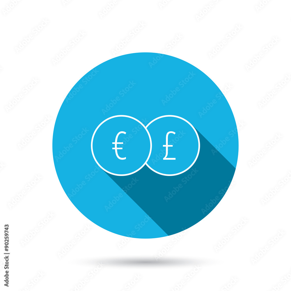 Currency exchange icon. Banking transfer sign. Currency exchange icon. Banking transfer sign.