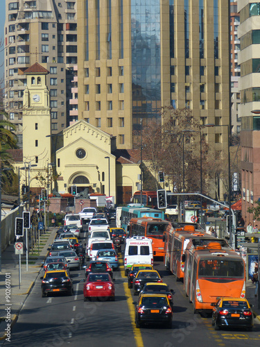 Strassenszene in Providencia/Santiago de Chile