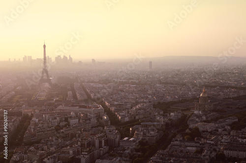 Evening view on Eiffel tower in Paris, France © strixcode