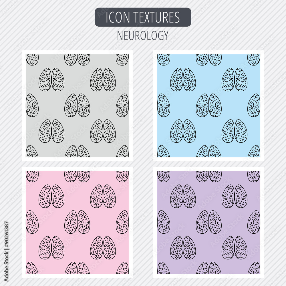 Fototapeta premium Neurology icon. Human brain sign.