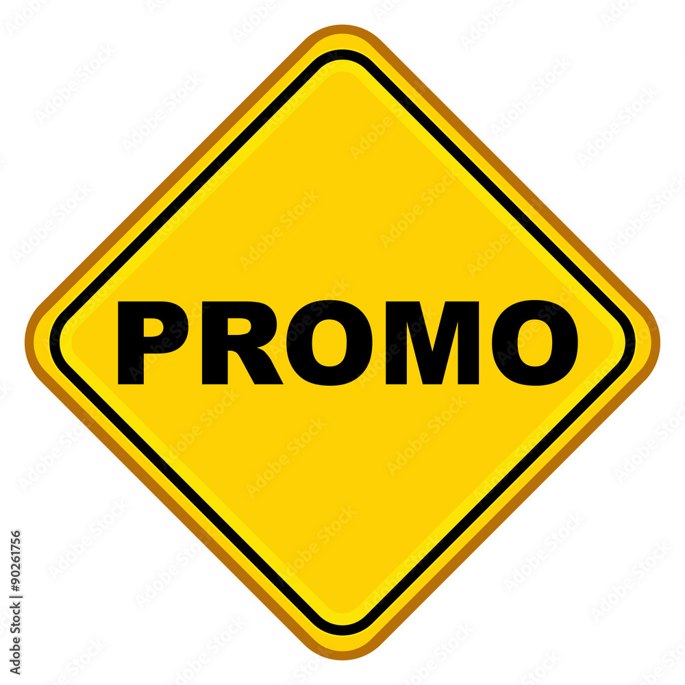 Señal amarilla plana texto PROMO Señal amarilla plana texto PROMO