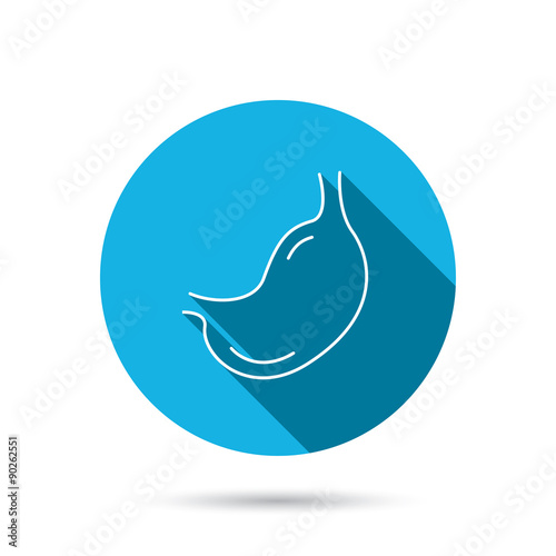 Stomach icon. Gastroscopy health sign.