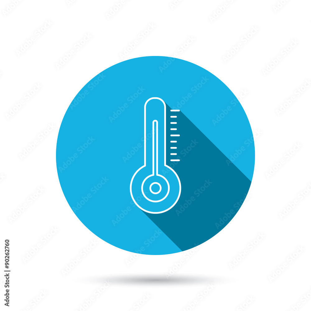Thermometer icon. Weather temperature sign. Thermometer icon. Weather temperature sign.