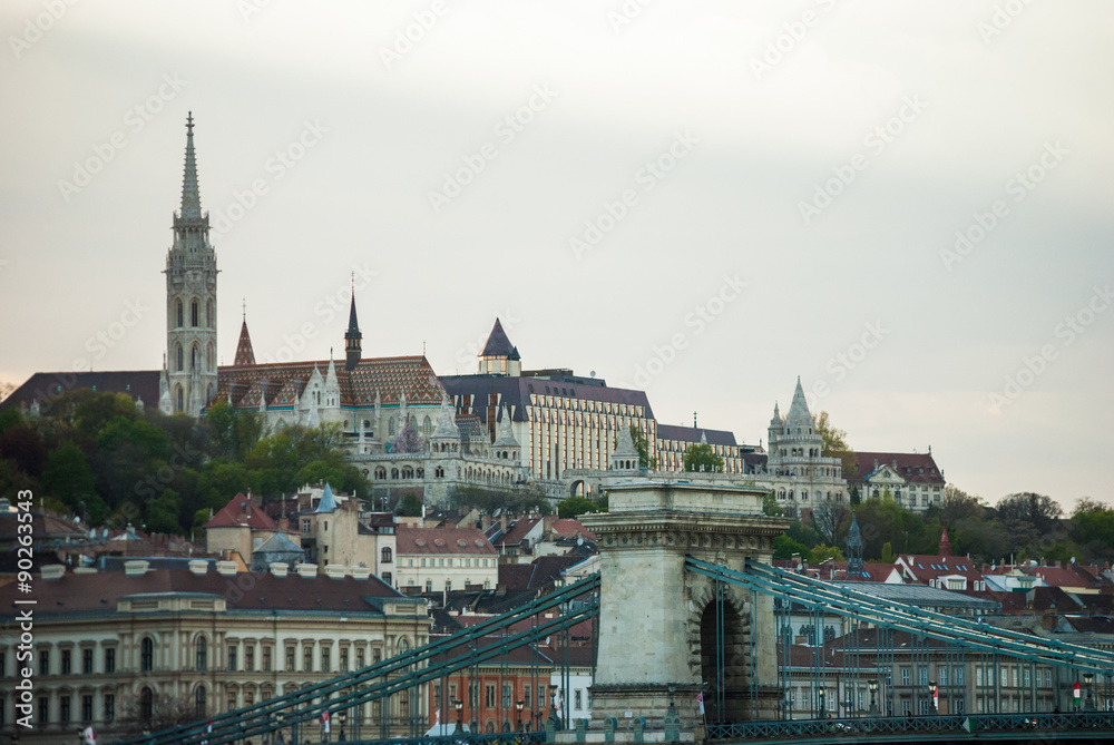 Picturesque scenery of the Budapest city in Hungary