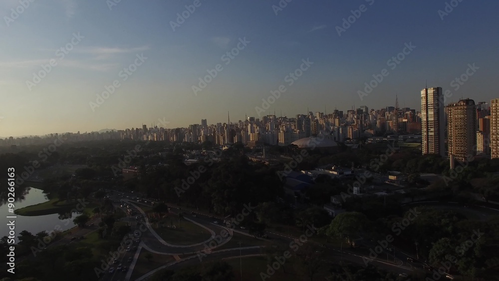 Aerial View Ibirapuera Park of Sao Paulo city, Brazil Aerial View Ibirapuera Park of Sao Paulo city, Brazil