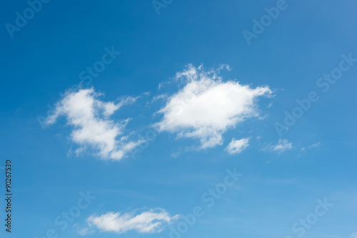 Closeup clouds on blue sky.