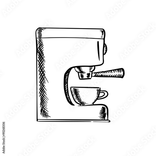 Sketch of an espresso coffee machine