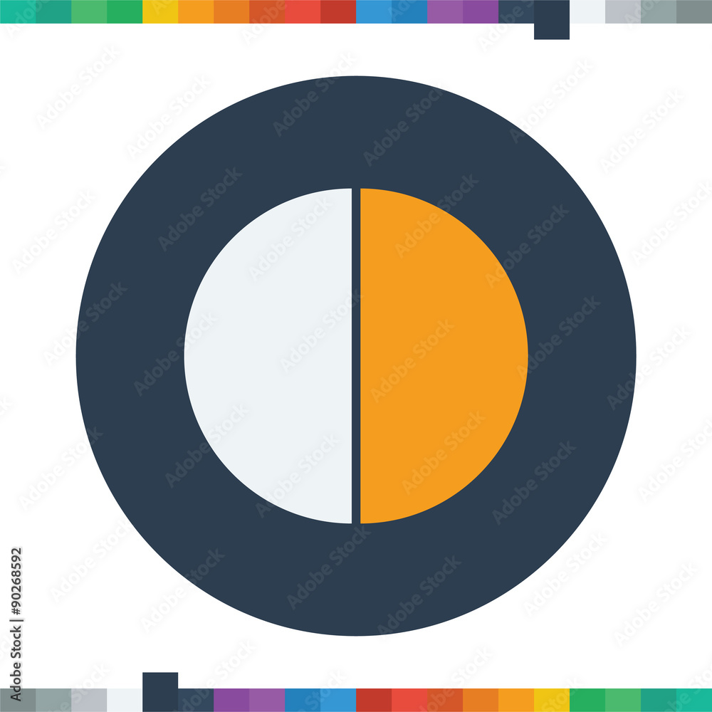 Fototapeta premium Segment pie chart icon,circle diagram, business icon.