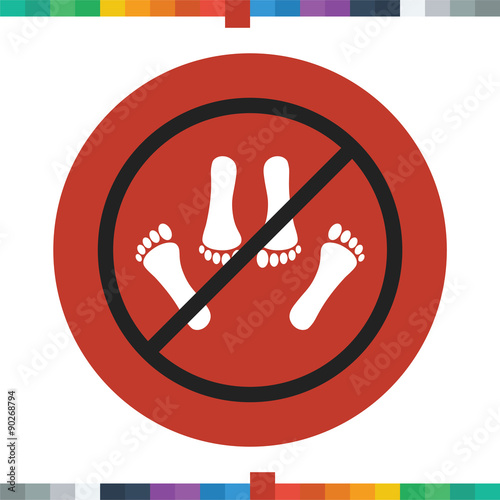 No sex sign icon, four feet.