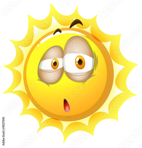 Sleepy face on the sun