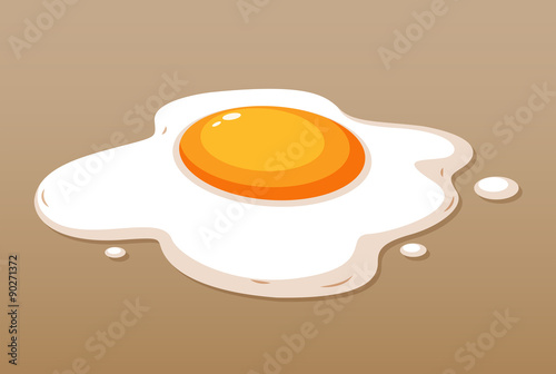 Egg yolk on brown