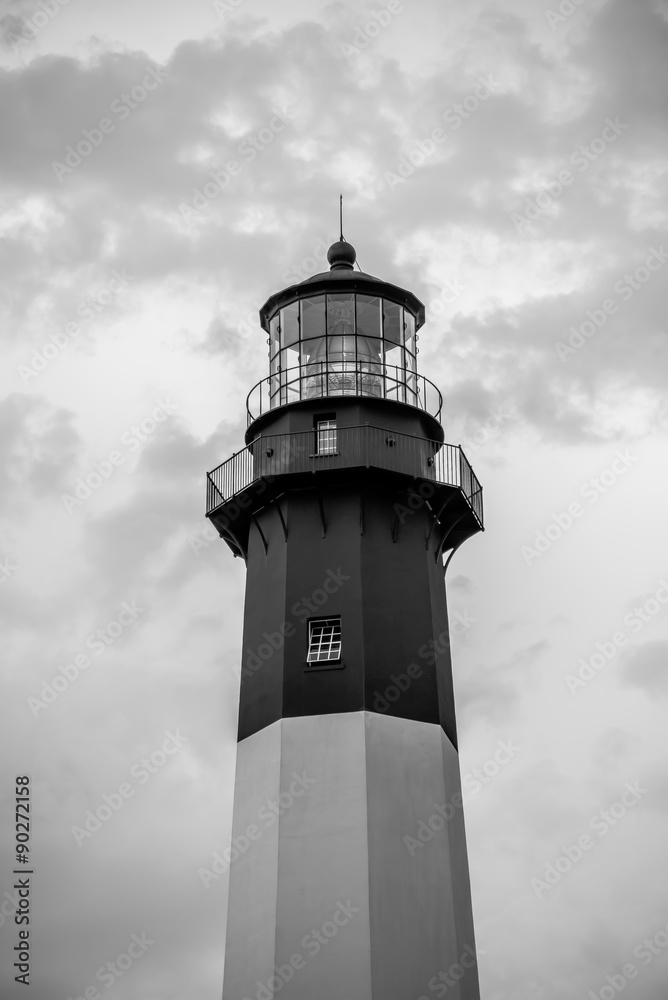 Tybee Island Light with storm approaching