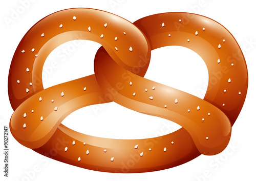 Pretzel with salt on top