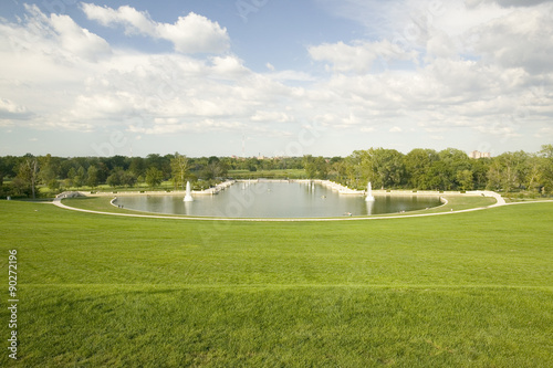 Grand Basin looking from top of Art Hill in Forest Park, St. Louis, Missouri