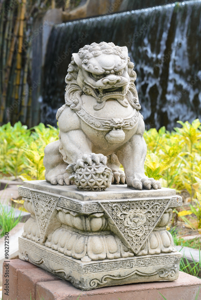 Chinese Imperial Lion, Guardian Lion stone, Chinese style in chi