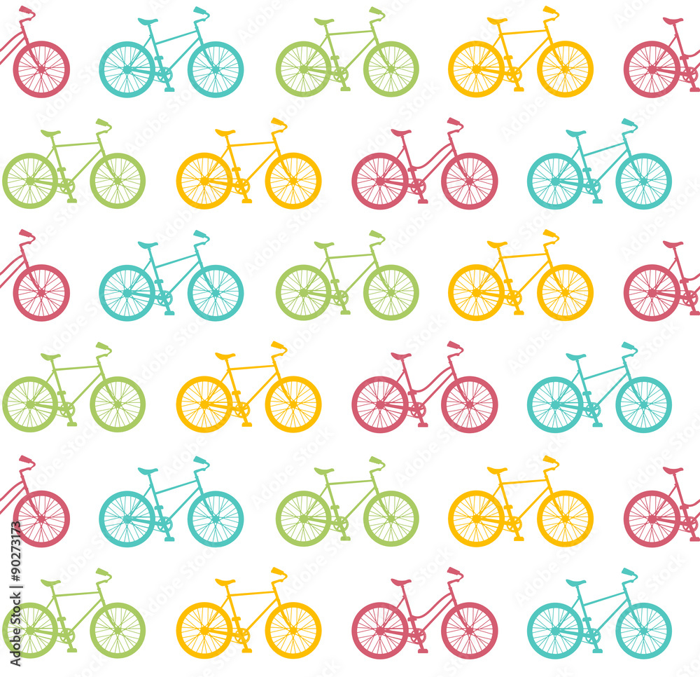 Bike Seamless Pattern White. Vector Bike Seamless Pattern White. Vector