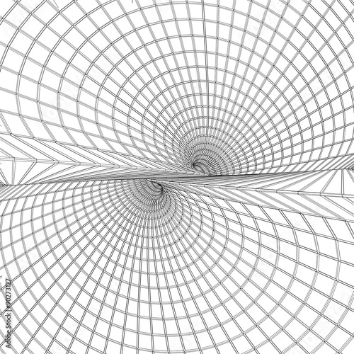 Abstract Corner Recurrent Tunnel Structure Vector 