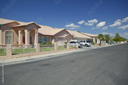 Desert construction of new homes in Clark County, Las Vegas, NV © spiritofamerica