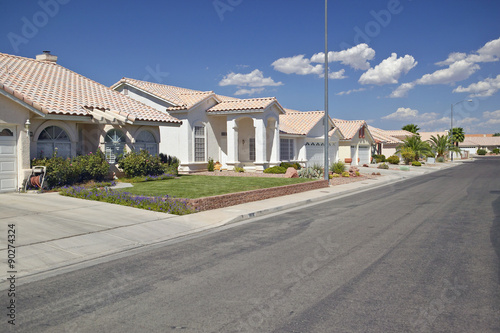 Desert construction of new homes in Clark County, Las Vegas, NV photo