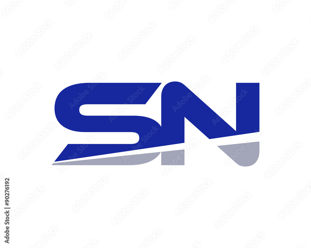 SN Letter Logo Modern SN Letter Logo Modern