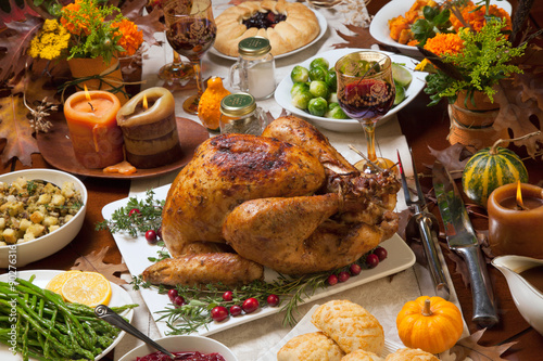 Billede på lærred Rustic Thankgiving Dinner