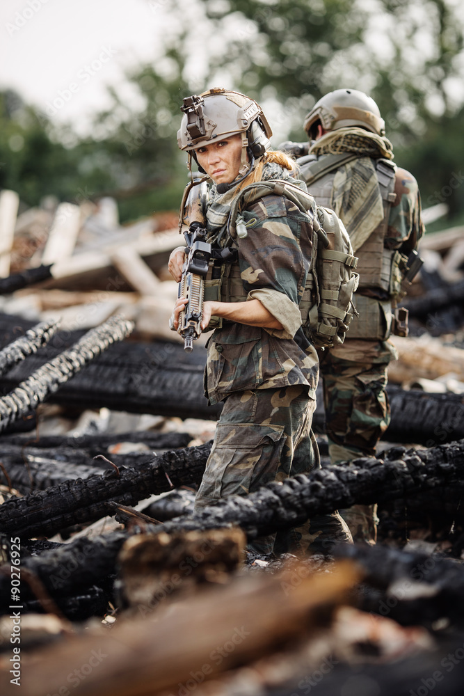 Fototapeta premium Private Military Contractor during the special operation