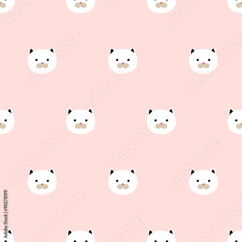 Fototapeta Naklejka Na Ścianę i Meble -  seamless cute kitten pattern