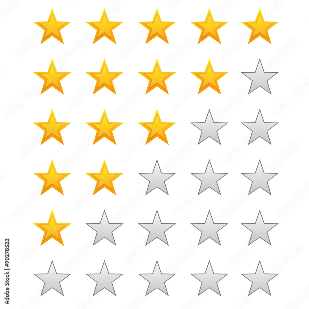 Obraz premium Five stars ratings