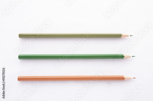 Color pencils isolated on white background