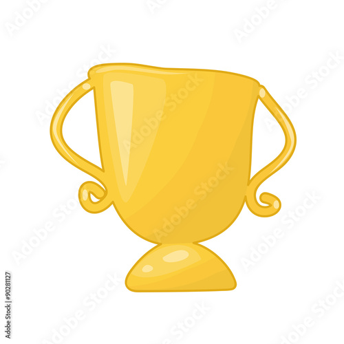gold trophy isolated illustration