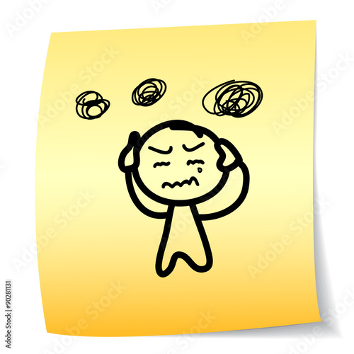 cartoon feeling troubled