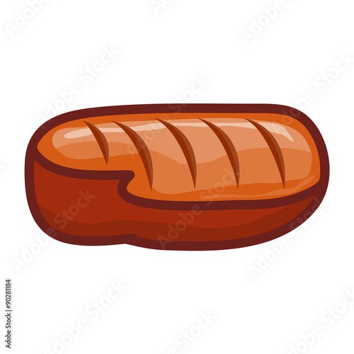 meat steak isolated illustration