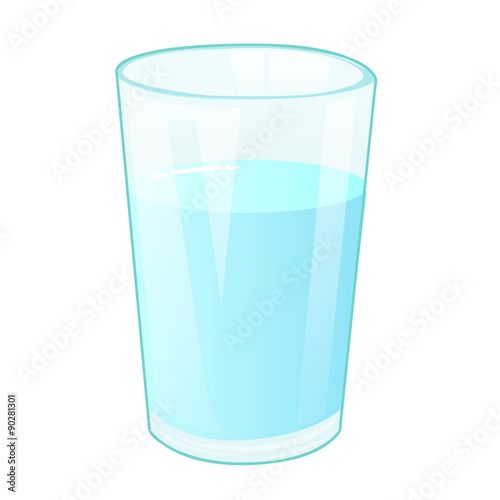 glass with water isolated illustration
