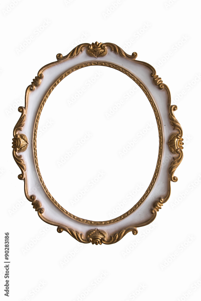 Picture gold frame with a decorative pattern