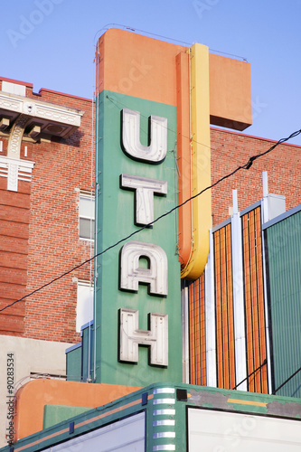 Utah Cinema Marquee, Logan, Utah photo
