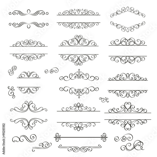 Swirls Vintage Design Elements .