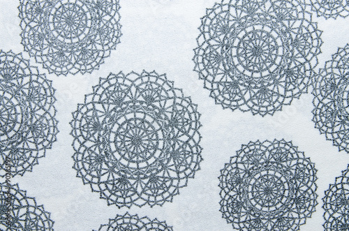 Black flower pattern of fabric