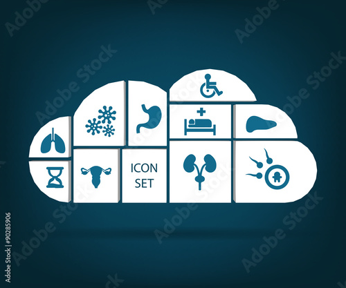 Abstract creative concept vector set of healthcare and medical