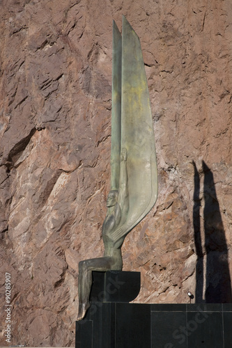 Winged Figures of the Republic by Oskar J. W. Hansen, part of the monument of dedication on the Nevada side of the Hoover Dam (Boulder Dam) outside of Las Vegas, Nevada, Boulder City. photo