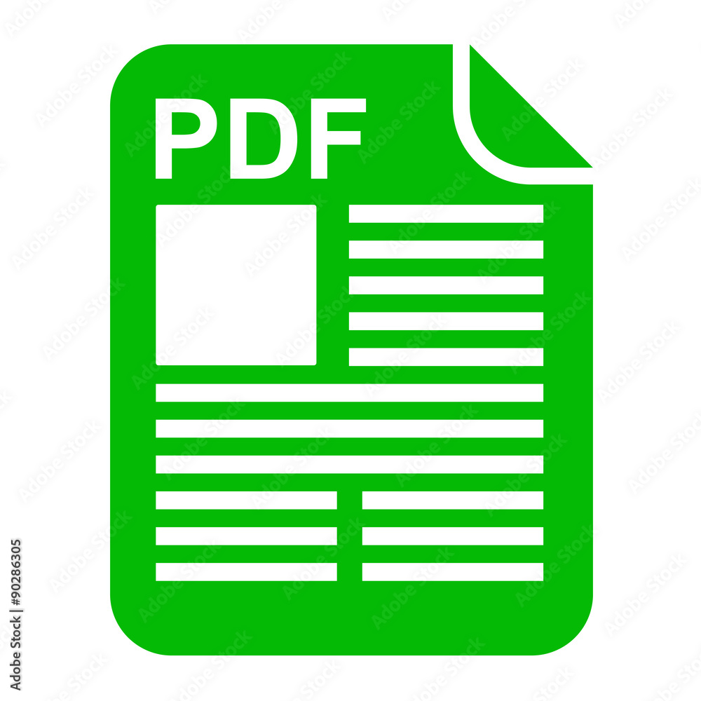 Icono documento extension y simbolo PDF verde Stock Illustration ...