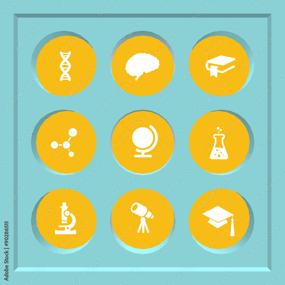 Fototapeta premium Abstract creative concept vector set of science and education