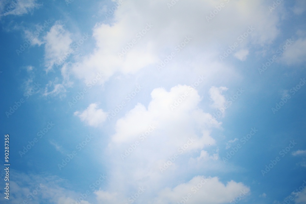 Fototapeta premium Clouds on the blue sky.