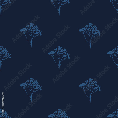 Seamless hand-drawn floral ...
