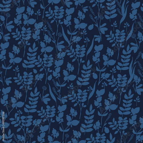 Seamless hand-drawn floral ...